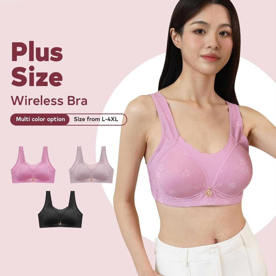 Plus Size Push-up Full Coverage Breathable Bras Ultra Comfort Bra