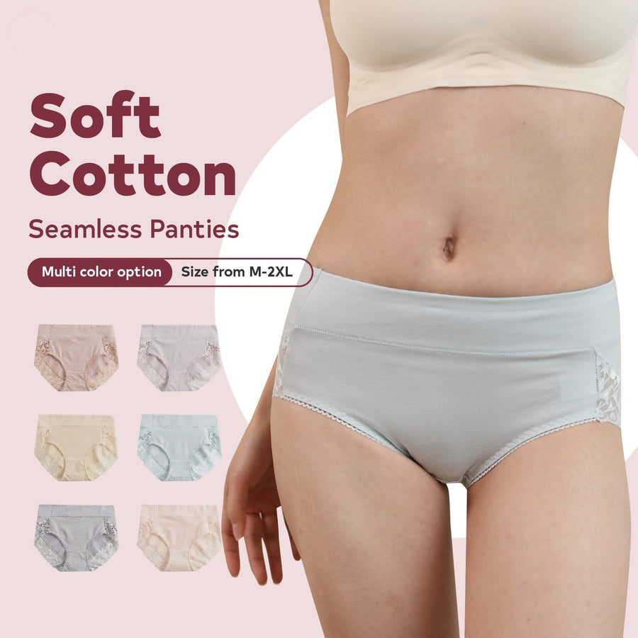 High Waist Slim Tummy Control Panties Plus Size Cotton
