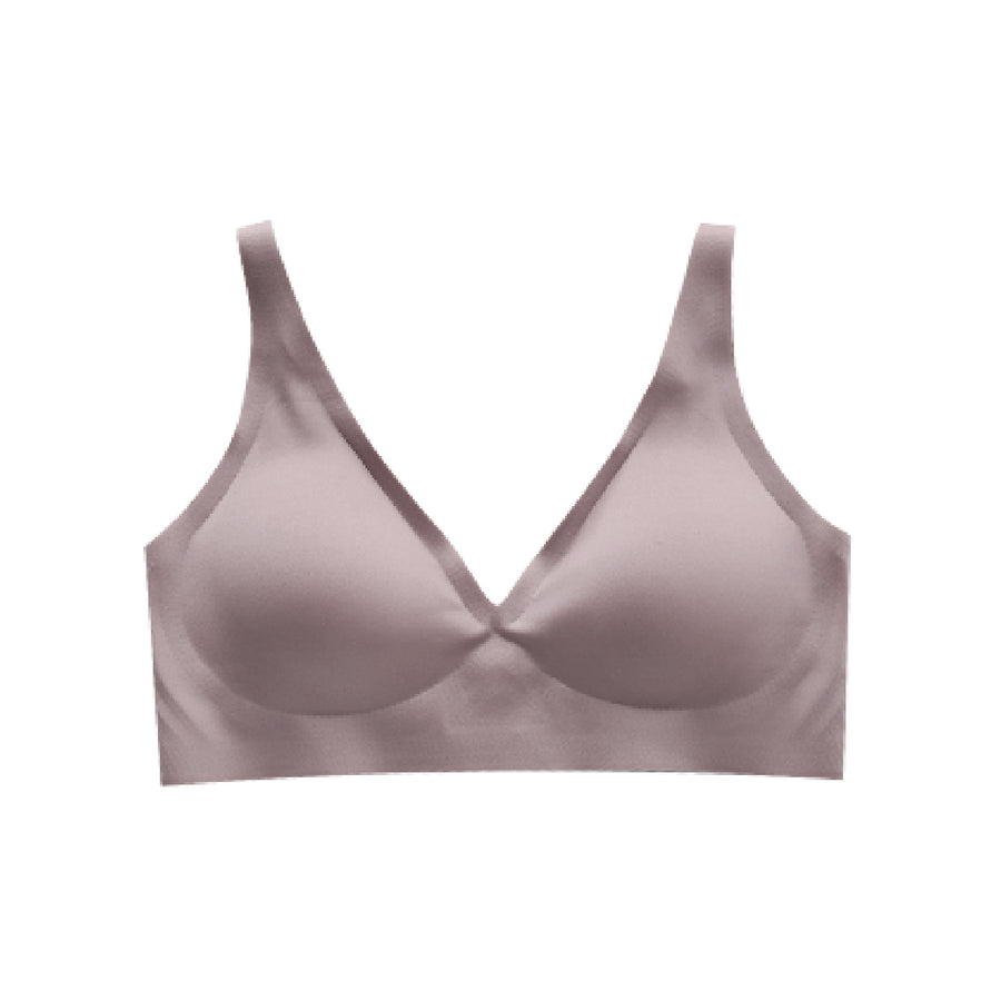 Chantelle's Secret purple seamless bra with soft wireless design, offering all-day comfort and invisible support under clothing.
