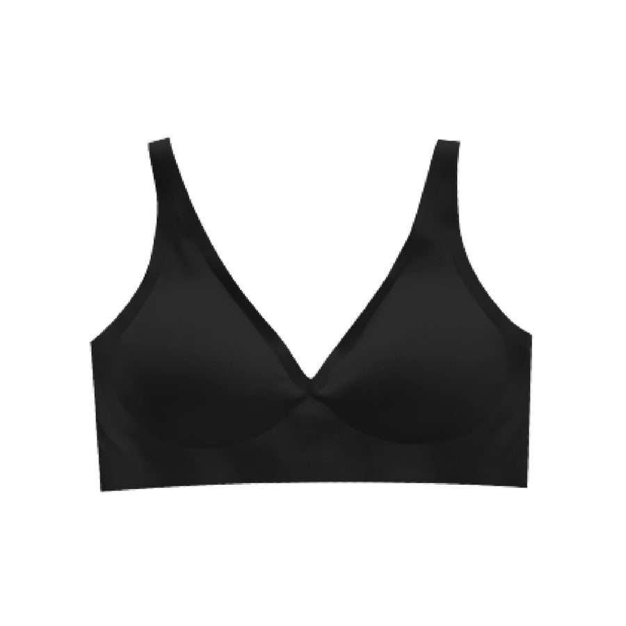 Chantelle's Secret black seamless bra with soft wireless design, offering all-day comfort and invisible support under clothing.