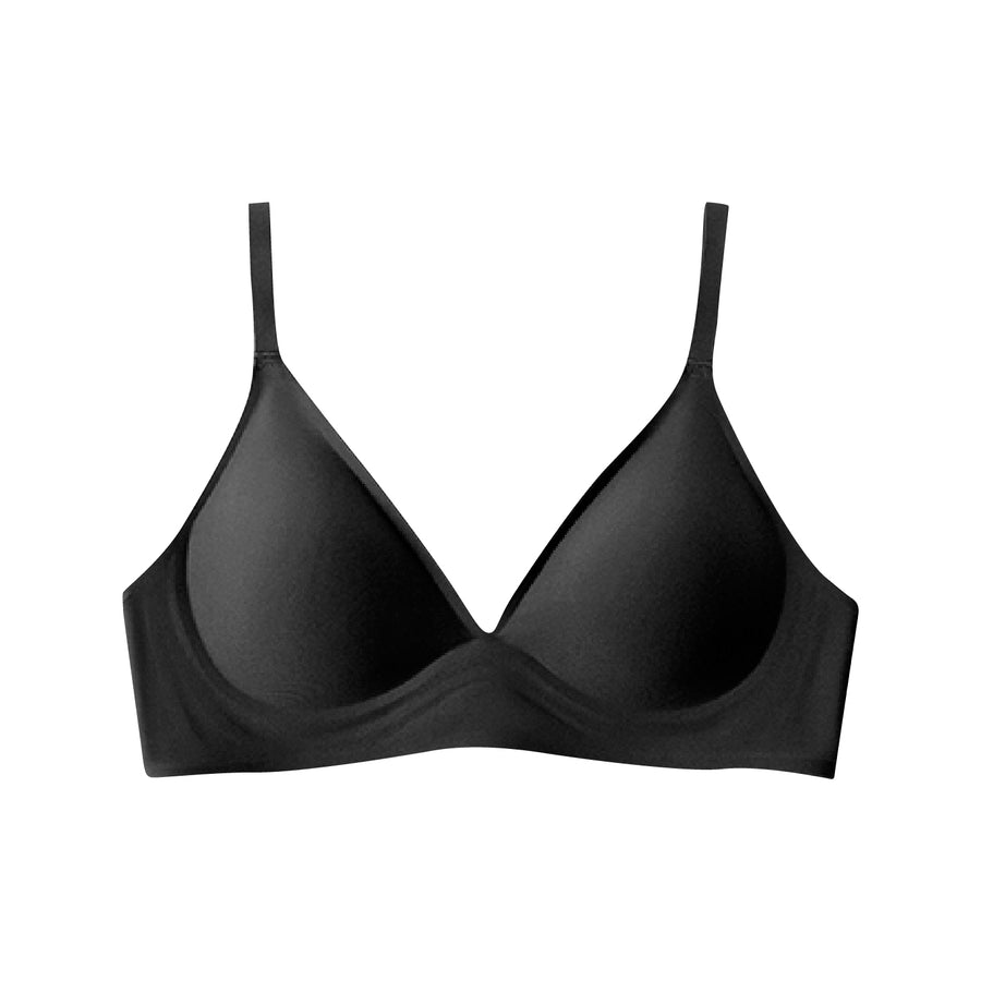 Chantelle's Secret Tri-Cup Daily Seamless Bra in a refined black, offering a sleek, invisible fit for daily comfort and style.