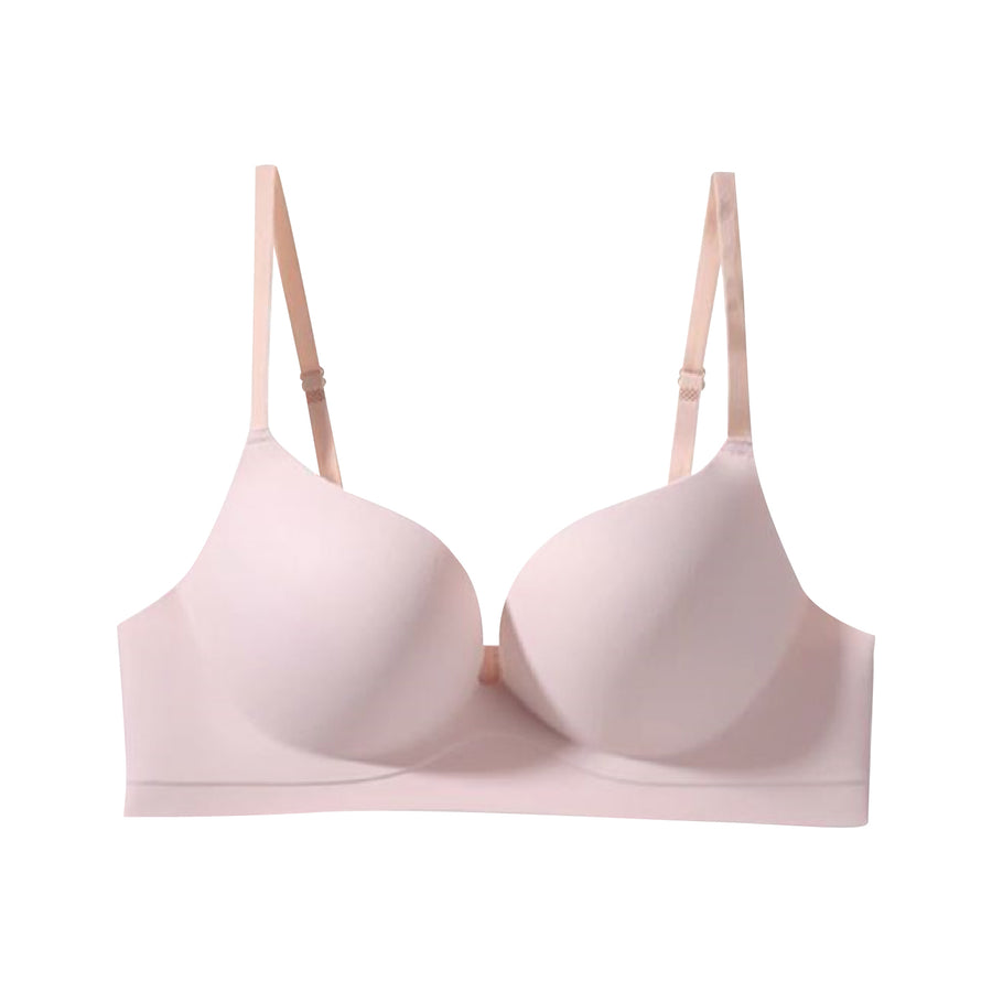 Chantelle's Secret Sculpting Wireless Seamless Bra in pink, showcasing the sleek design and smooth silhouette for a versatile look.