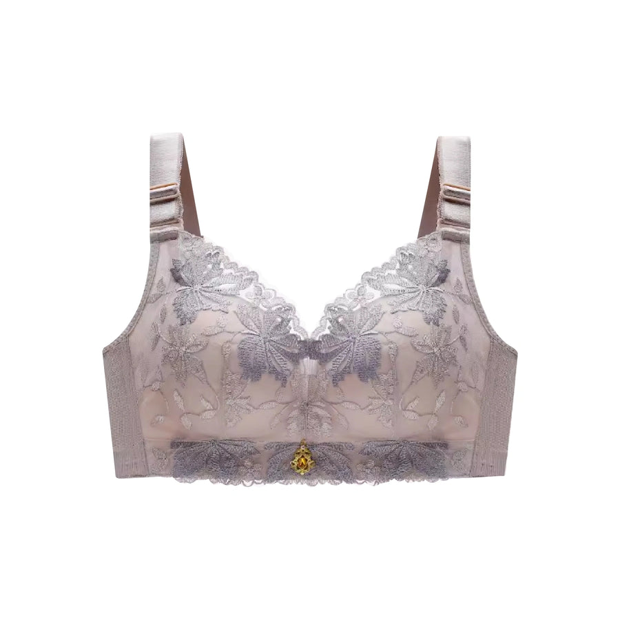 Elegant Lace Wireless Full-Coverage Bra E01