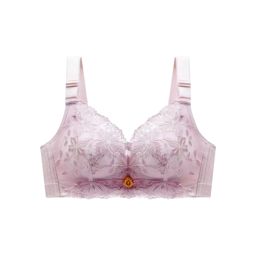 Elegant Lace Wireless Full-Coverage Bra E01