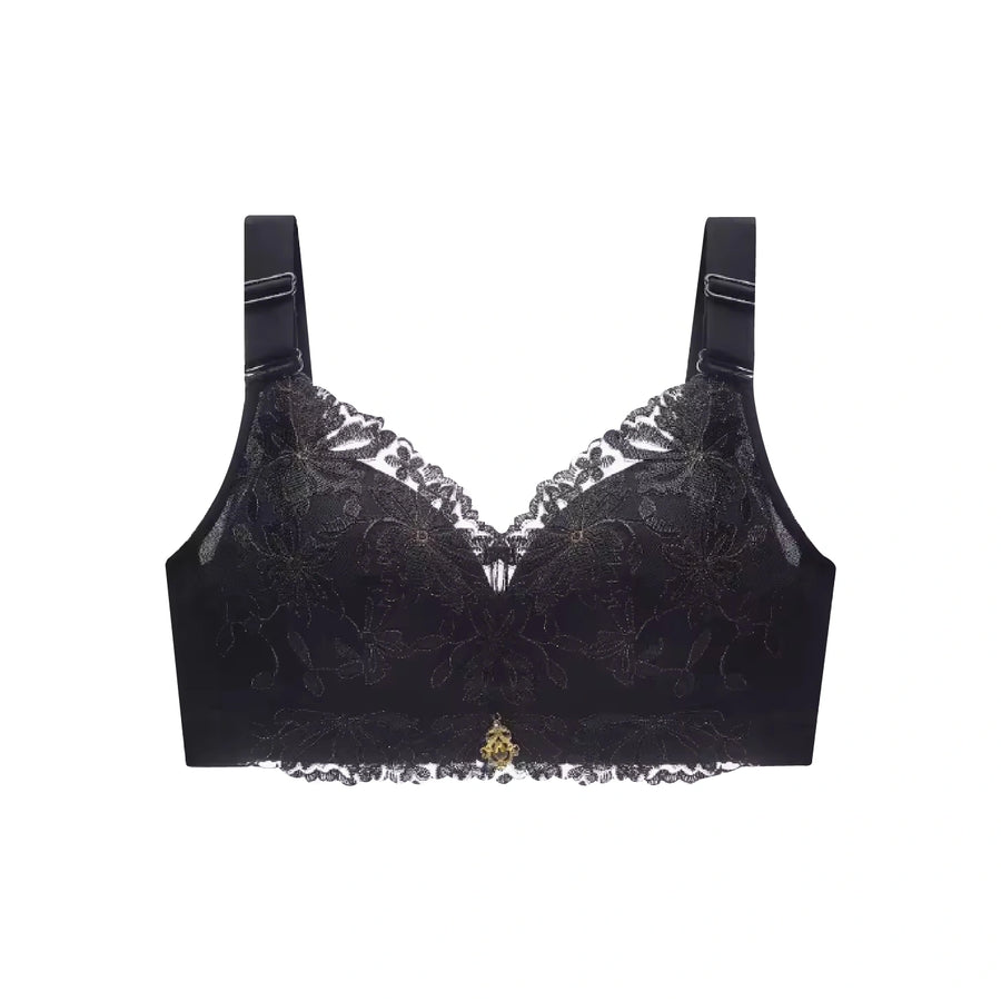 Elegant Lace Wireless Full-Coverage Bra E01