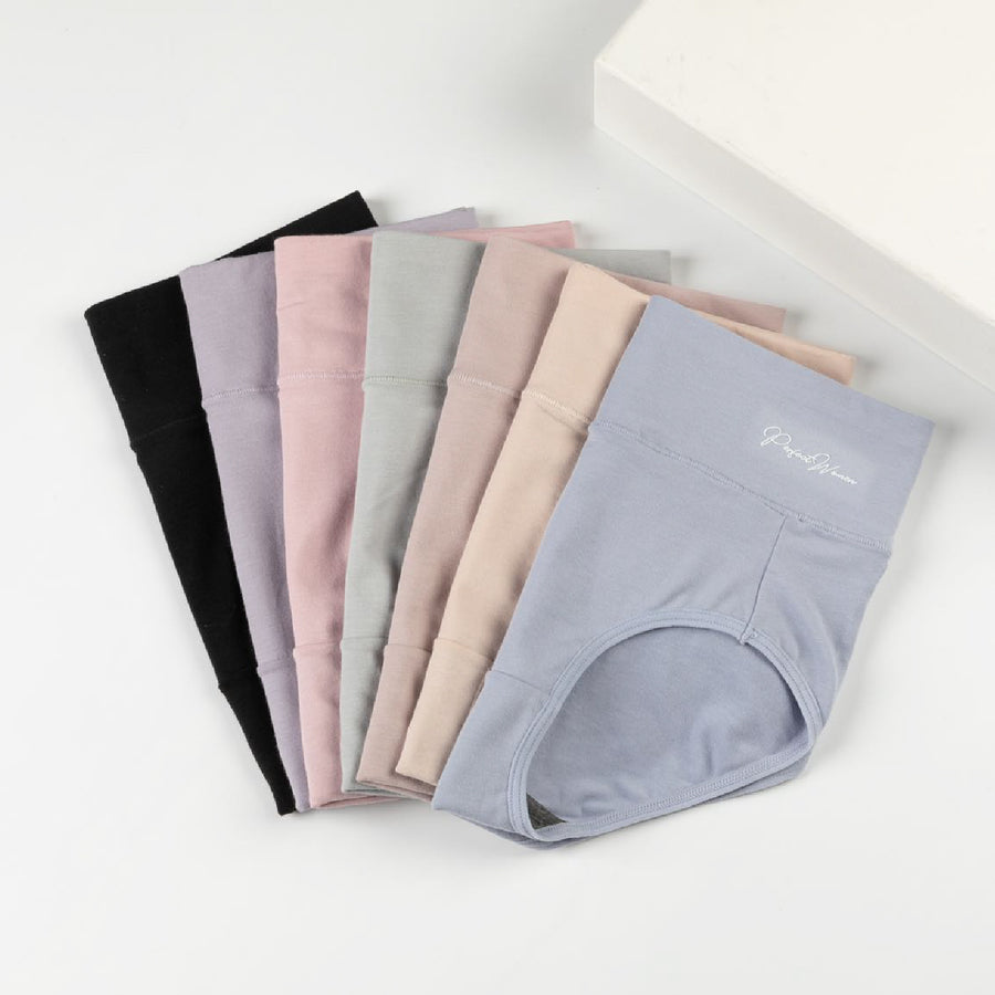A fan display of Chantelle's Secret seamless panties collection in multiple colors, including Black, Grey Green, Pink, Skin, Oat, Blue, and Purple, highlighting the variety and quality.