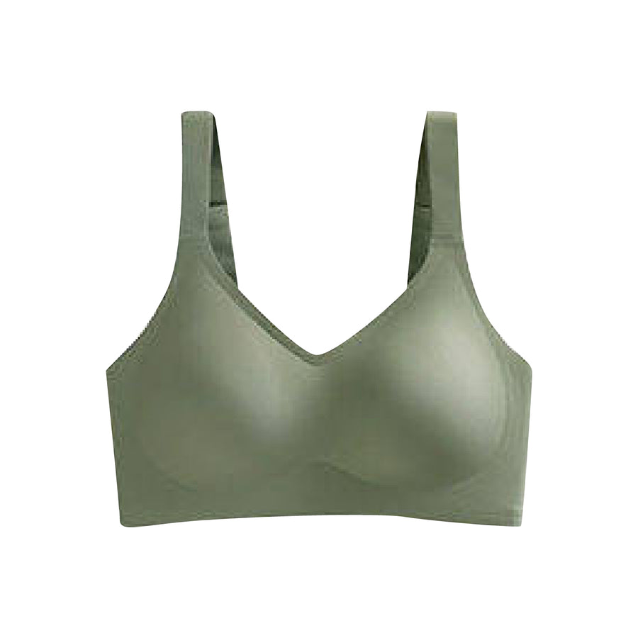 Green Chantelle's Secret seamless bra with a smooth, stretchable fabric ensuring a comfortable fit, perfect for everyday wear.